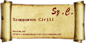 Szappanos Cirill névjegykártya